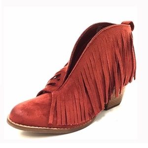 BRAND NEW IN BOX Fringe Bootie by Matisse, Lambert (rust color)